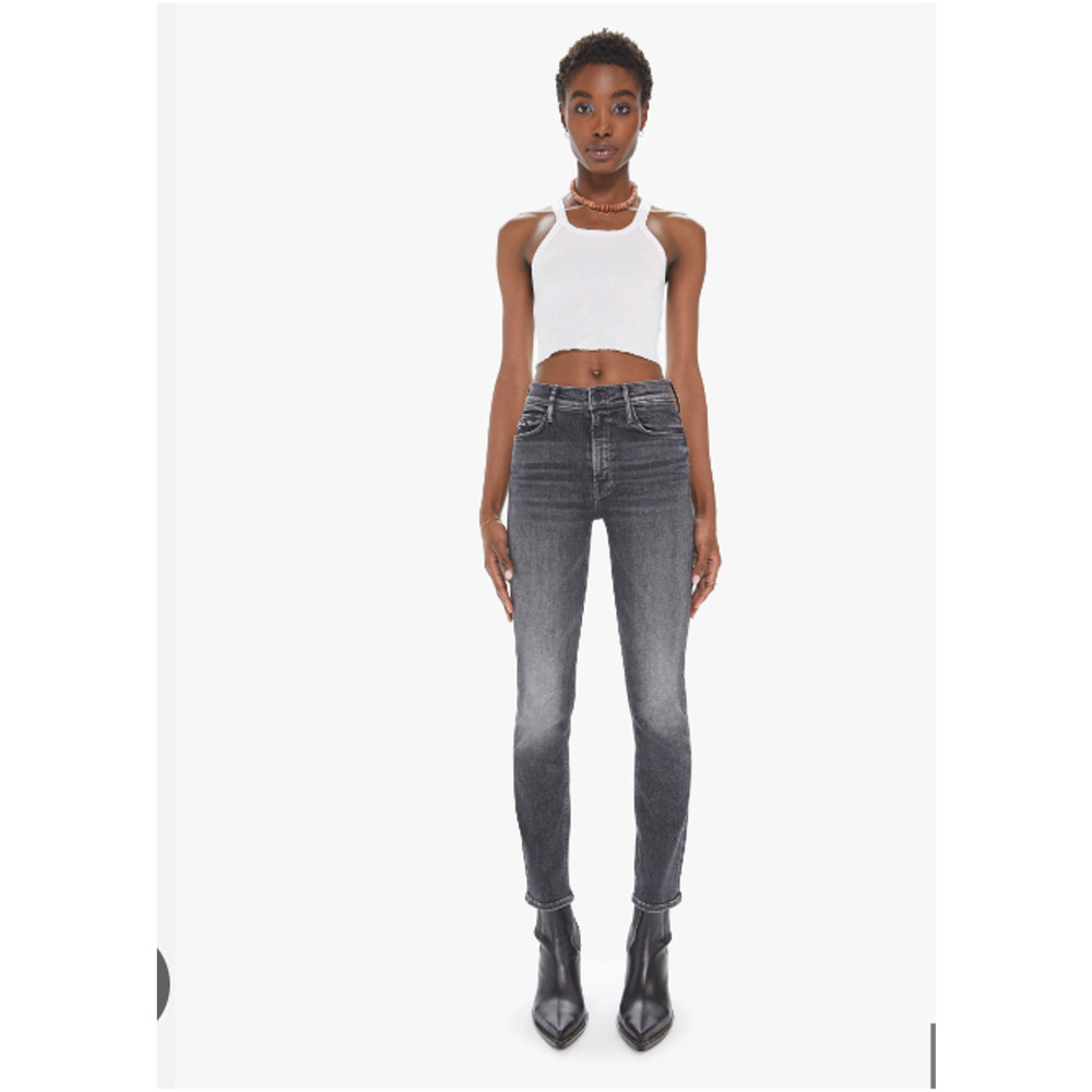 MOTHER Dazzler Mid Rise Night is watching Straight Jeans 32